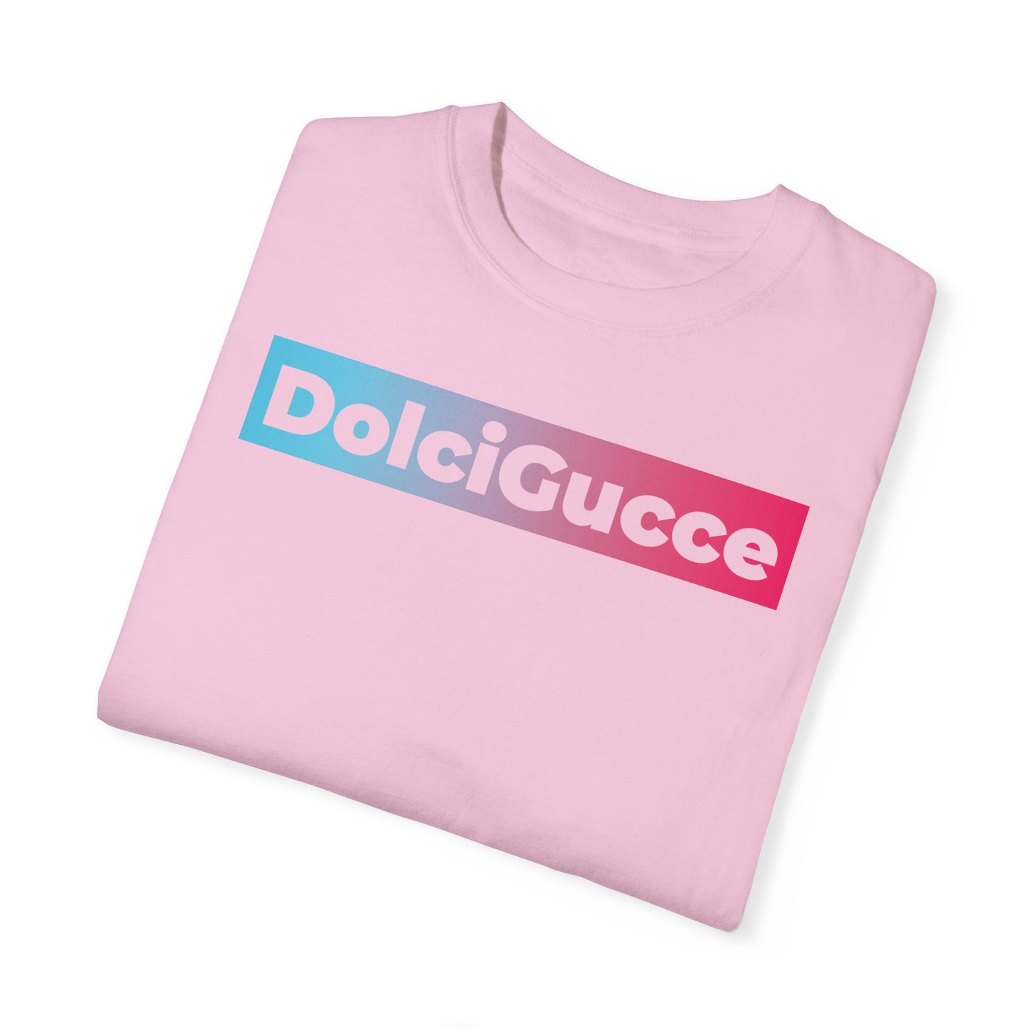 DG - T-shirt: Relaxed fit with DolciGucce blue pink gradient box