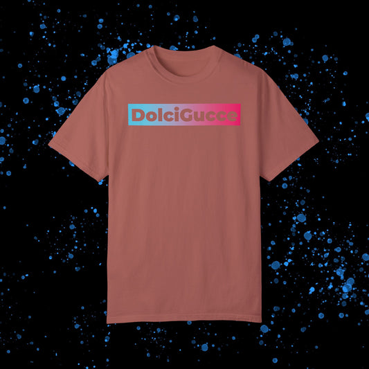 DG - T-shirt: Relaxed fit with DolciGucce blue pink gradient box