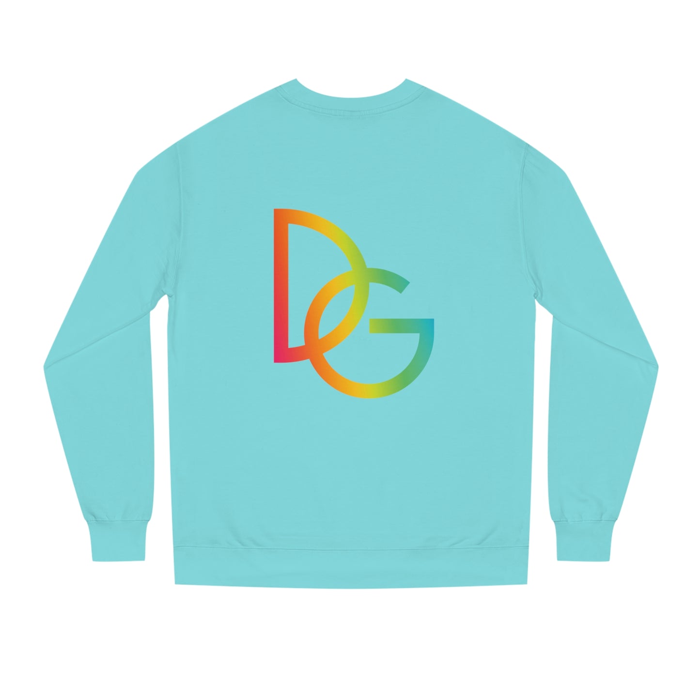 DG - Sweatshirt: Unisex Crew Neck Sweatshirt with a splash of rainbow