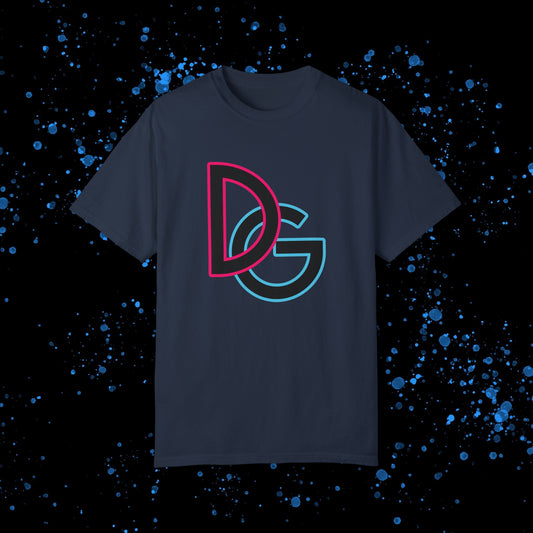 DG - T-shirt: Relaxed fit with DG logo with blue and pink border in front and DolciGucce writing on the back