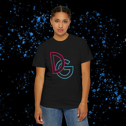 DG - T-shirt: Relaxed fit with DG logo with blue and pink border in front and DolciGucce writing on the back