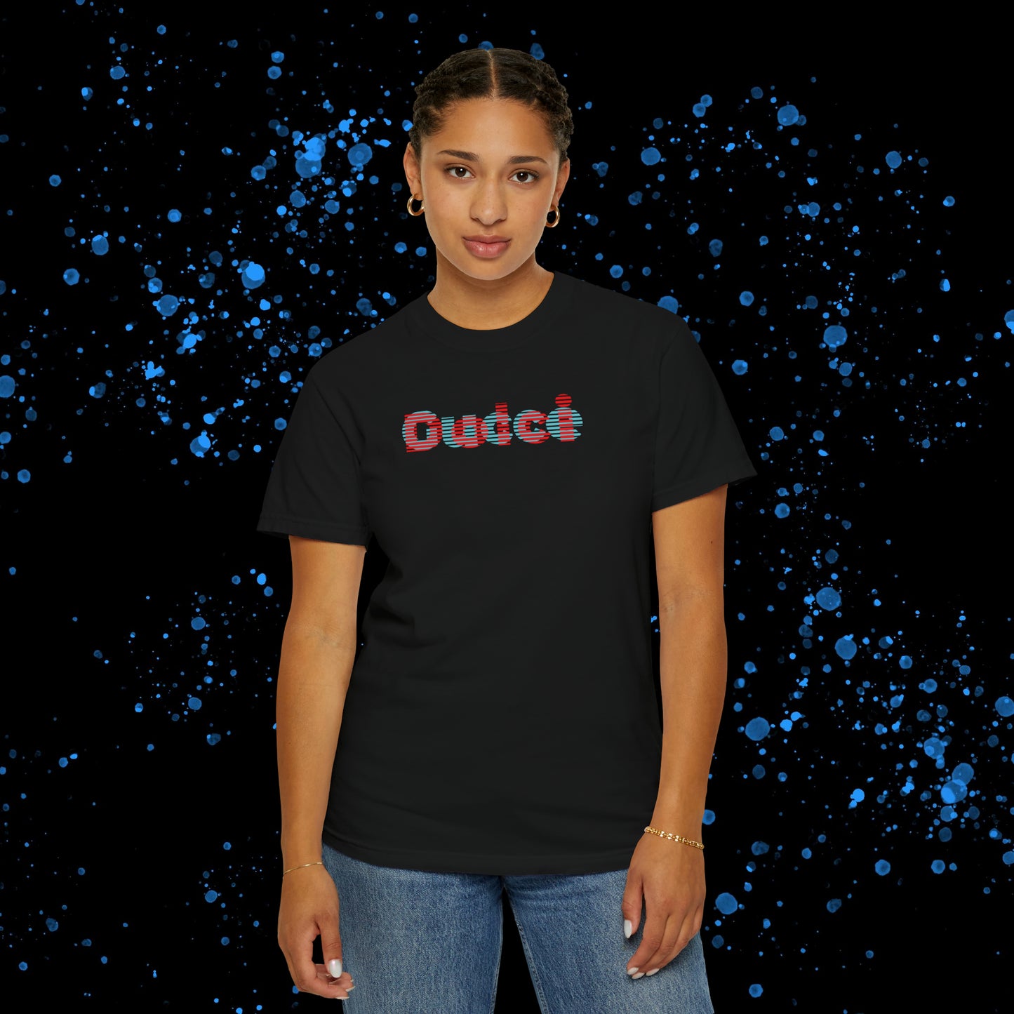 DG - T-shirt: Relaxed fit with blue-red illusion like logo