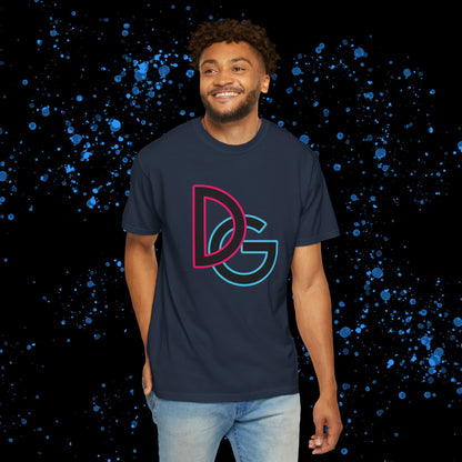 DG - T-shirt: Relaxed fit with DG logo with blue and pink border in front and DolciGucce writing on the back