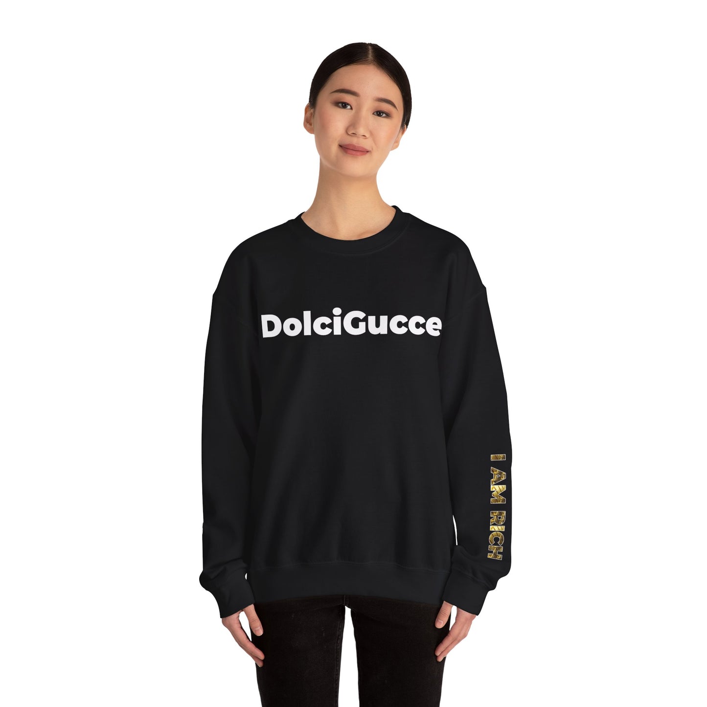 DG - I AM RICH - Sweatshirt: rich on sleeve