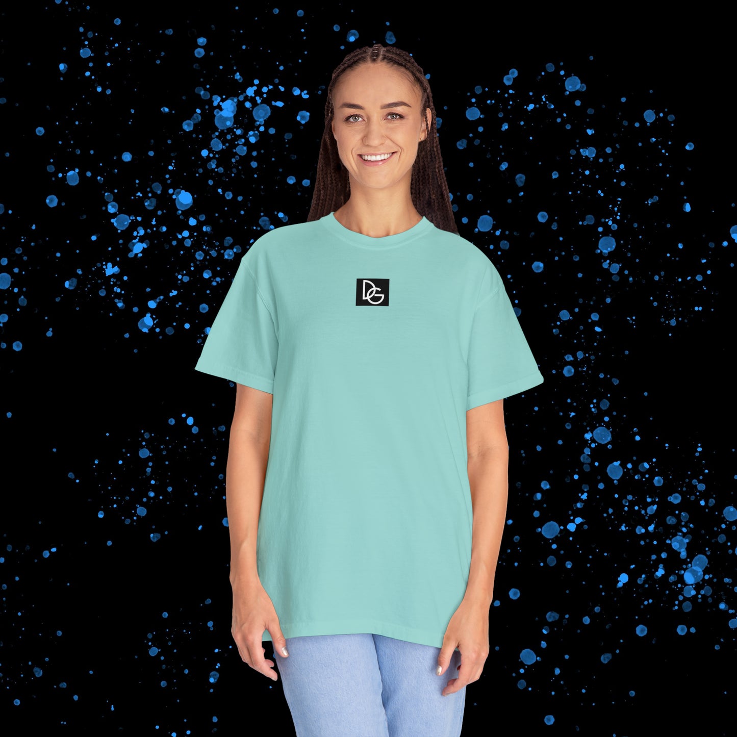 DG - T-shirt: Relaxed fit all in blue