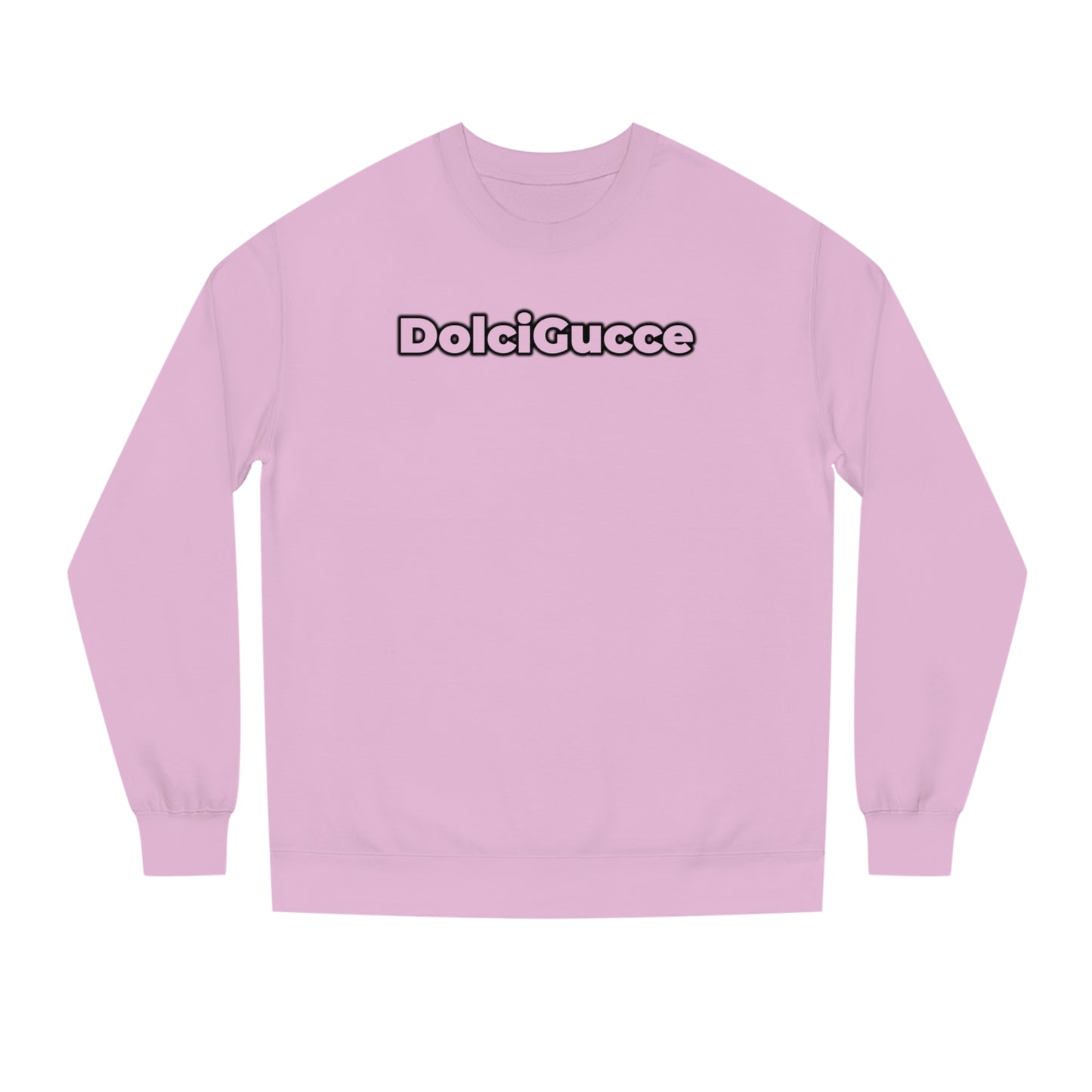 DG - Sweatshirt: Unisex Crew Neck Sweatshirt with gradient writing in front