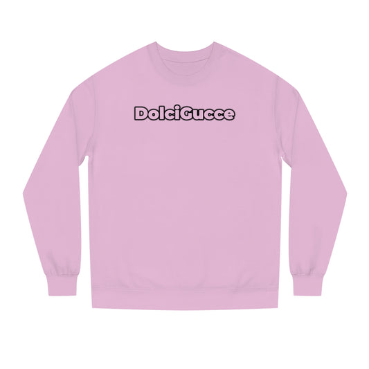 DG - Sweatshirt: Unisex Crew Neck Sweatshirt with gradient writing in front