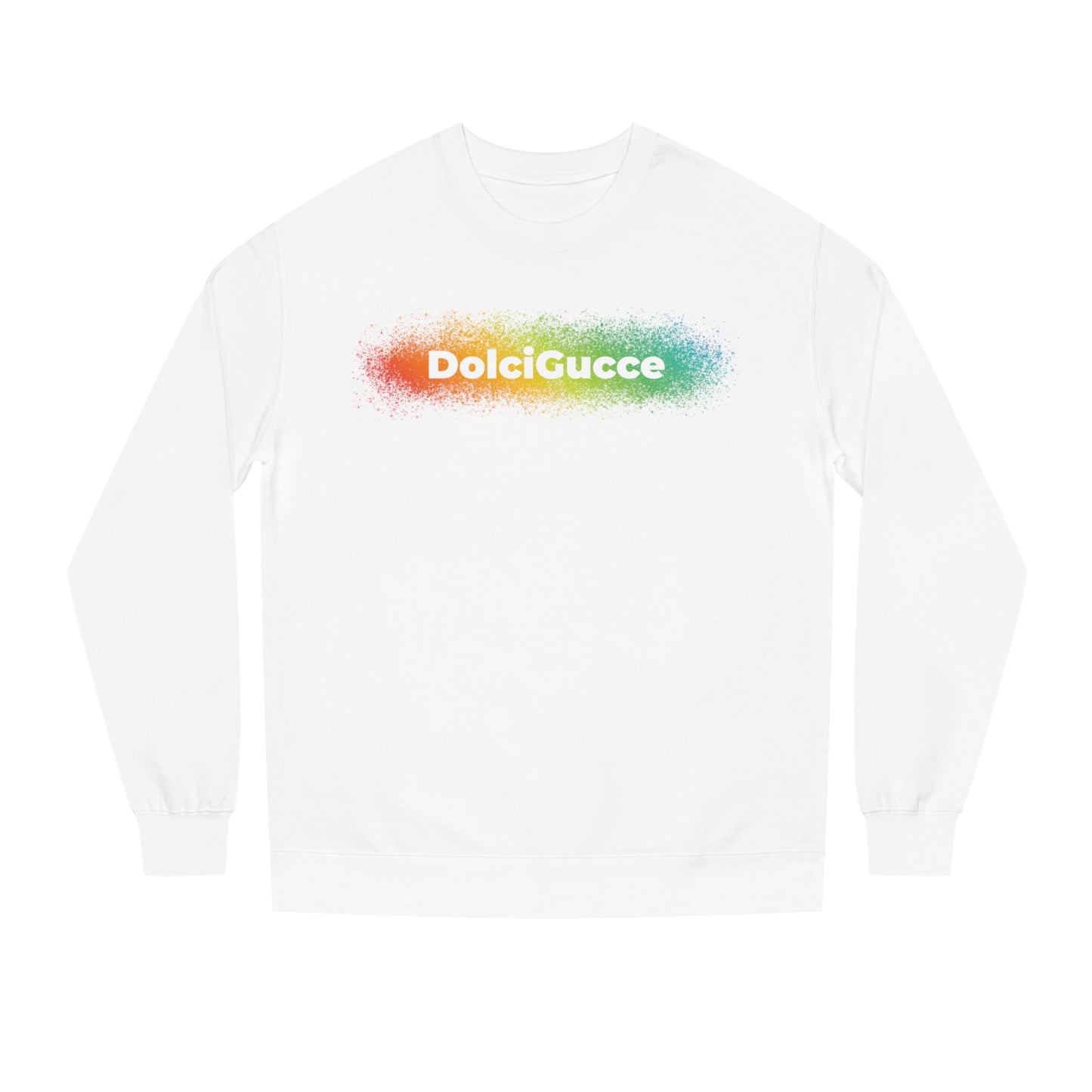 DG - Sweatshirt: Unisex Crew Neck Sweatshirt with a splash of rainbow