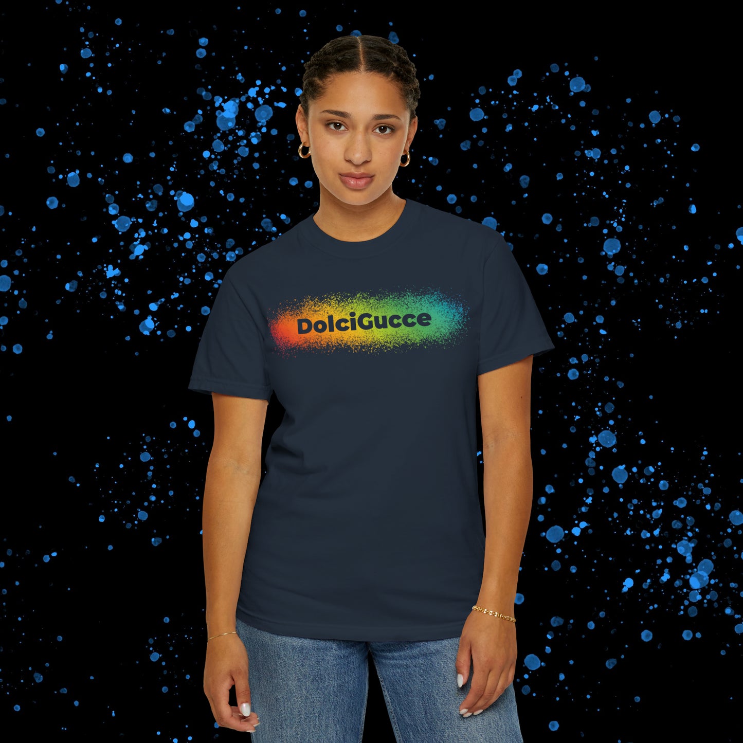 DG - T-shirt: Relaxed fit with rainbow splash