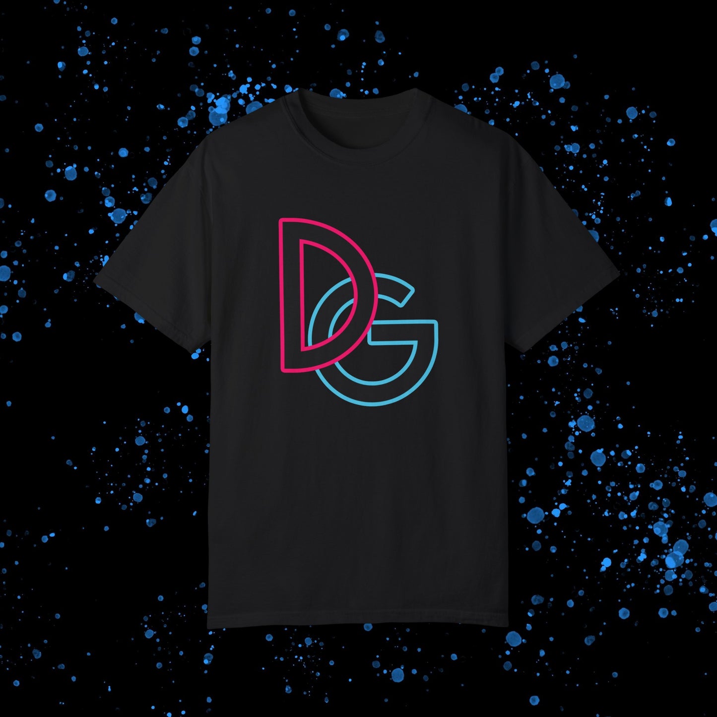 DG - T-shirt: Relaxed fit with DG logo with blue and pink border in front and DolciGucce writing on the back