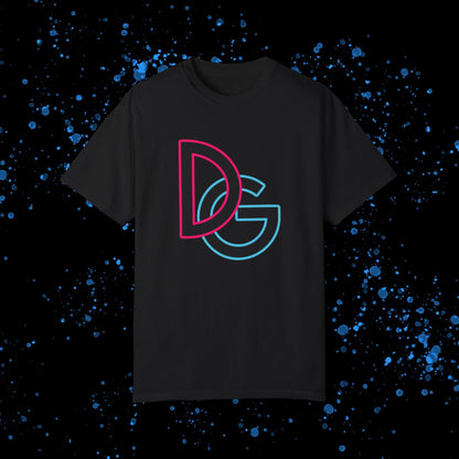 DG - T-shirt: Relaxed fit with DG logo with blue and pink border in front and DolciGucce writing on the back