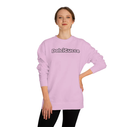 DG - Sweatshirt: Unisex Crew Neck Sweatshirt with gradient writing in front