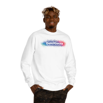 DG - Sweatshirt: Unisex Crew Neck Sweatshirt with red blue splash