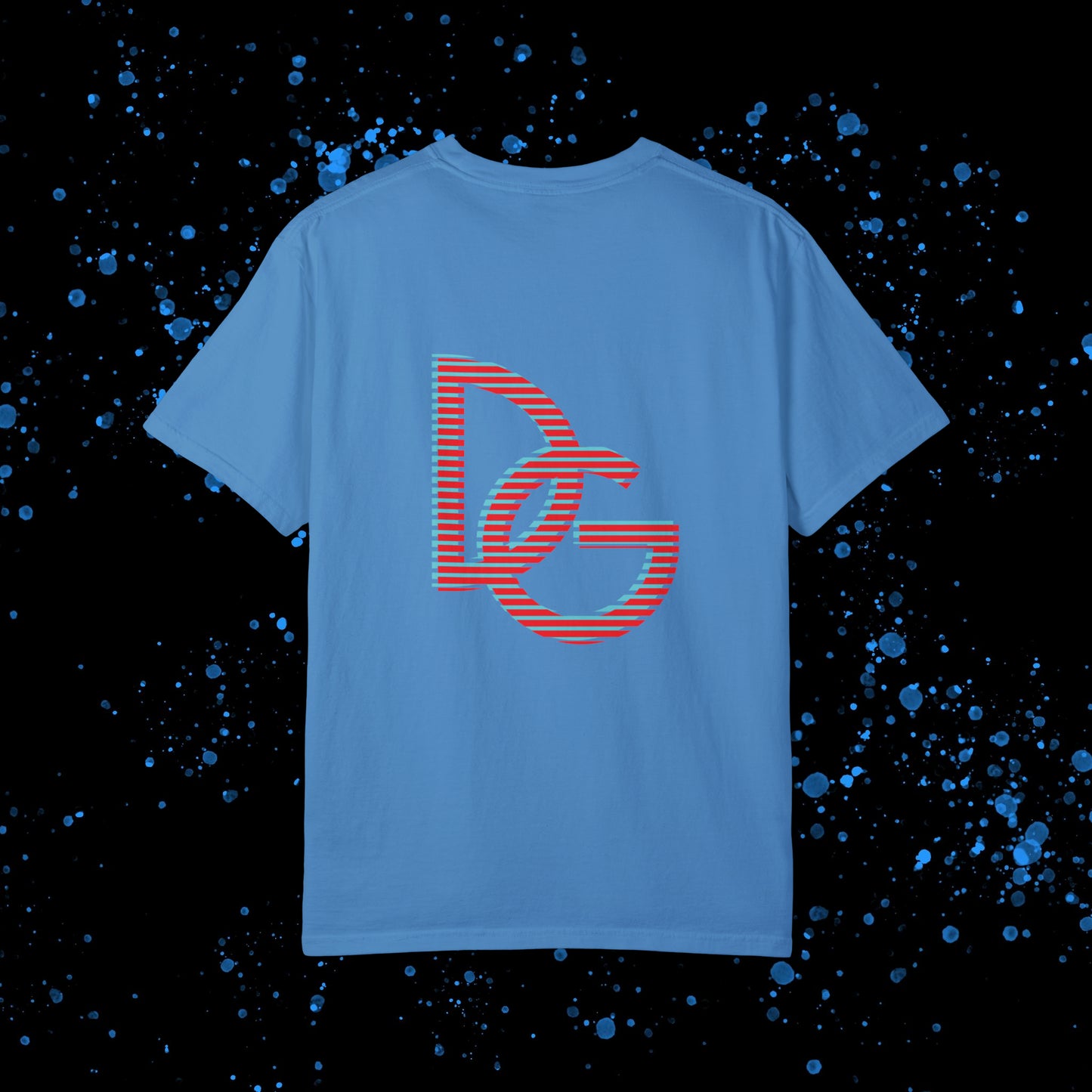 DG - T-shirt: Relaxed fit with blue-red illusion like logo