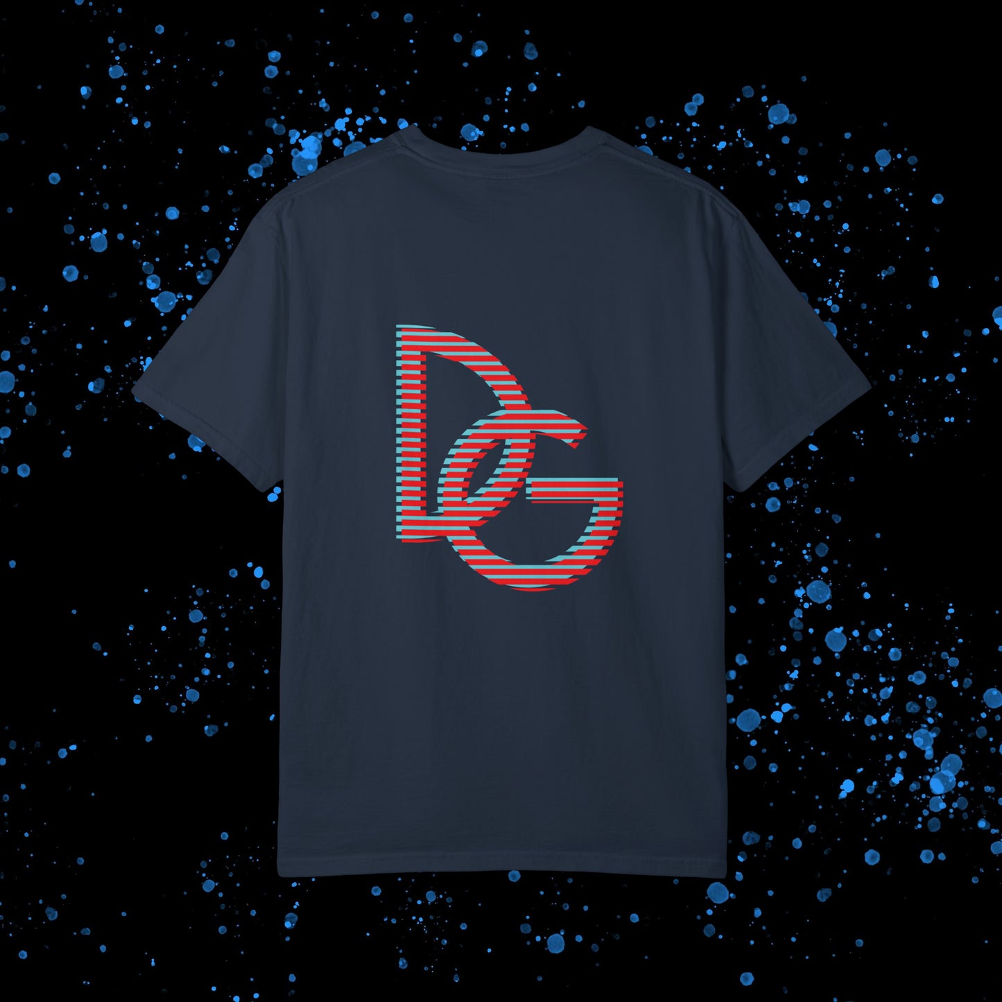 DG - T-shirt: Relaxed fit with blue-red illusion like logo