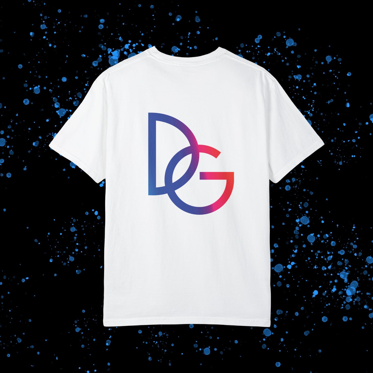 DG - T-shirt: Relaxed fit splash of blue and red