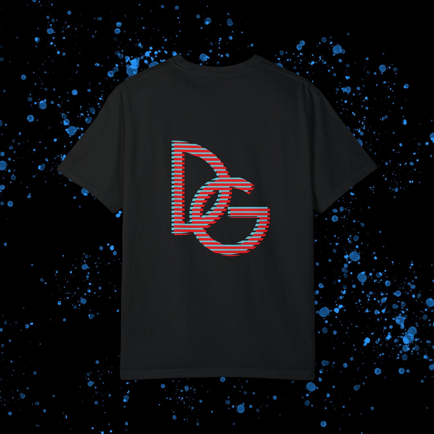 DG - T-shirt: Relaxed fit with blue-red illusion like logo