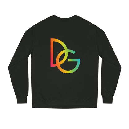 DG - Sweatshirt: Unisex Crew Neck Sweatshirt with a splash of rainbow