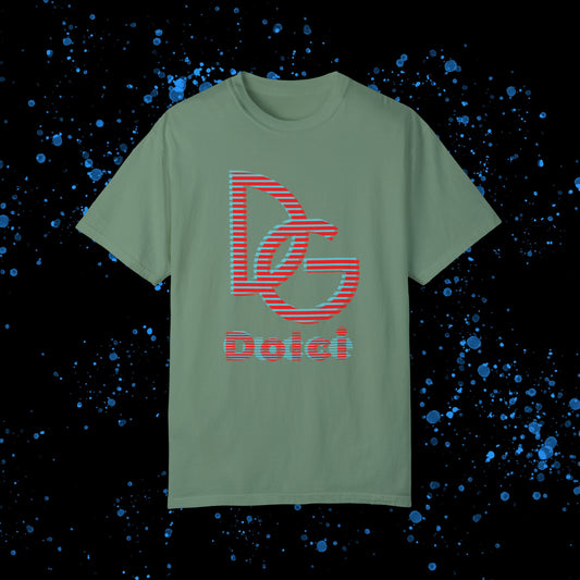 DG - T-shirt: Relaxed fit with blue-red illusion like logos