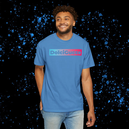 DG - T-shirt: Relaxed fit with DolciGucce blue pink gradient box