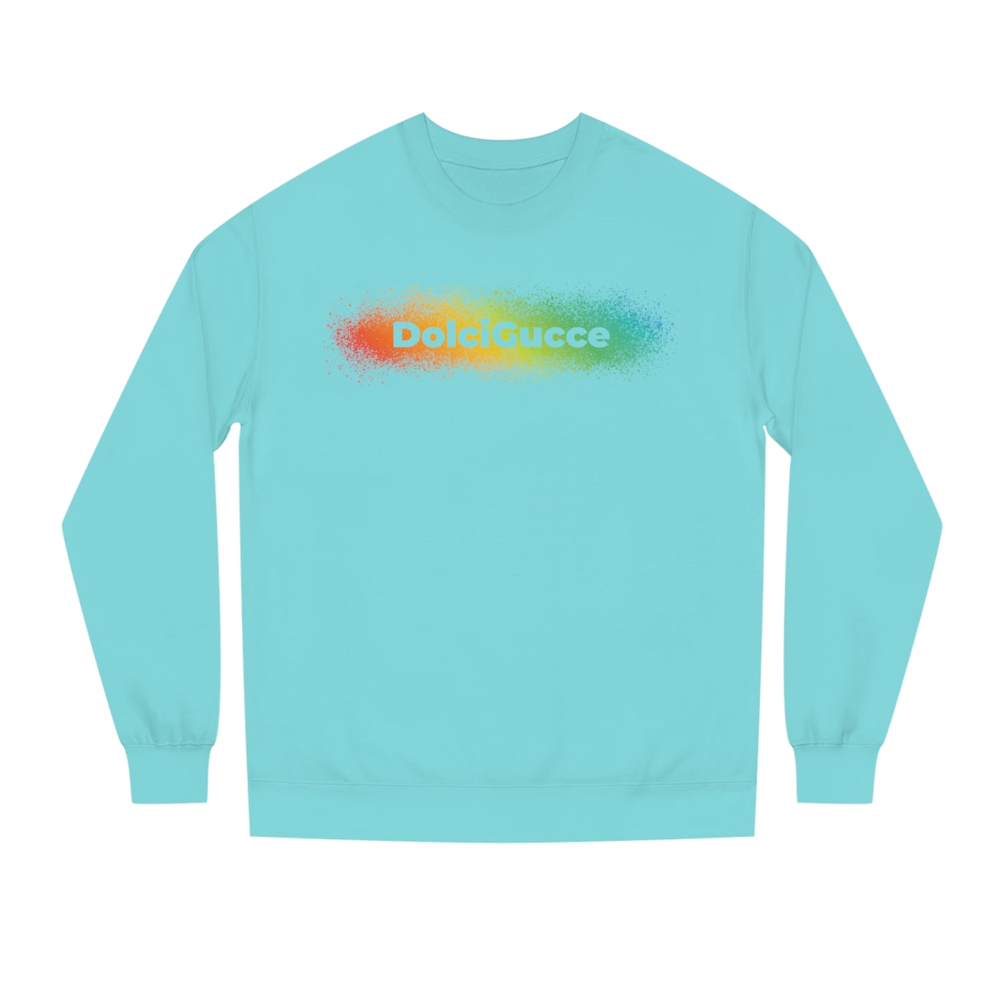 DG - Sweatshirt: Unisex Crew Neck Sweatshirt with a splash of rainbow