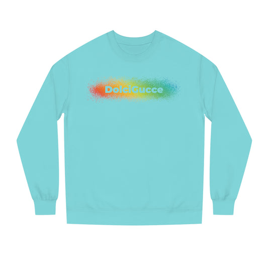 DG - Sweatshirt: Unisex Crew Neck Sweatshirt with a splash of rainbow