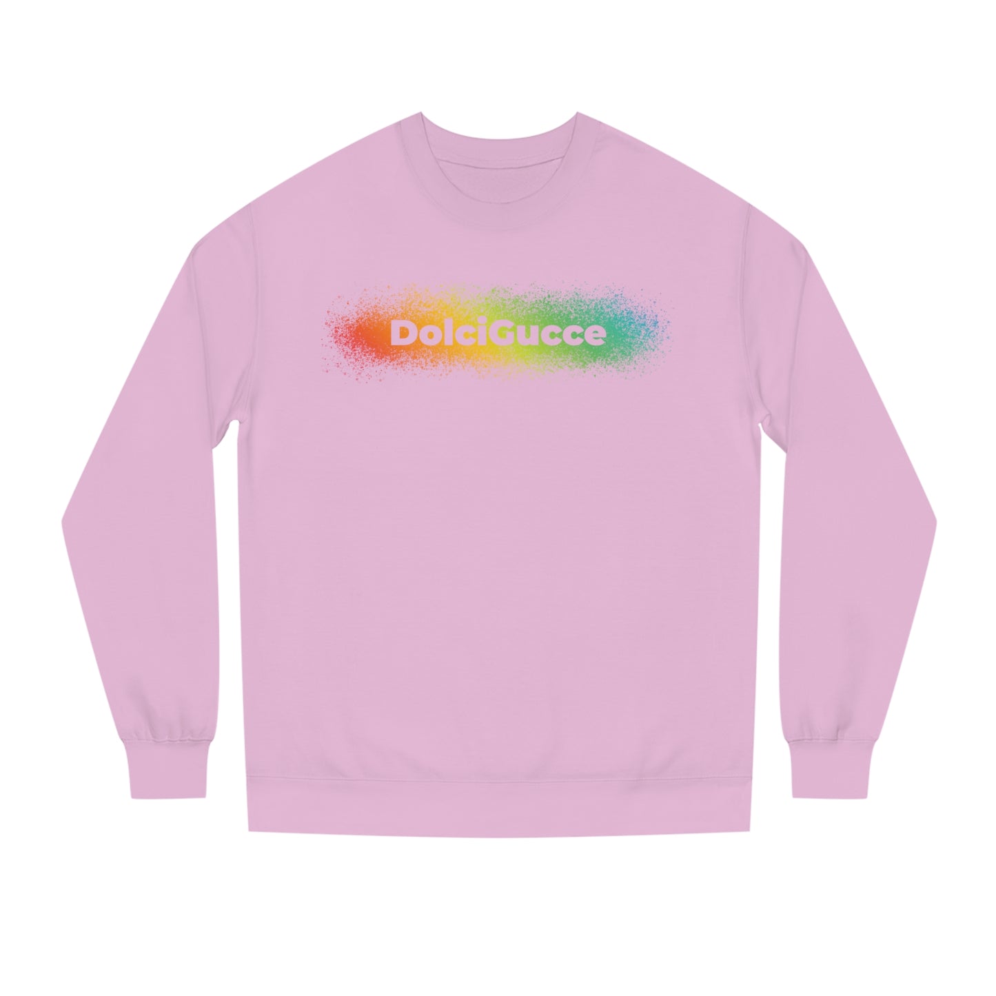 DG - Sweatshirt: Unisex Crew Neck Sweatshirt with a splash of rainbow