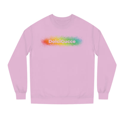 DG - Sweatshirt: Unisex Crew Neck Sweatshirt with a splash of rainbow