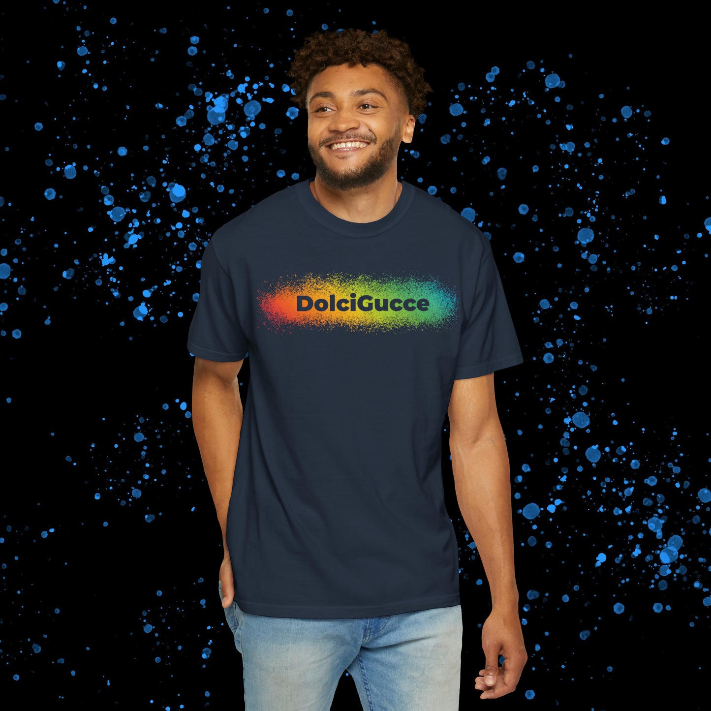 DG - T-shirt: Relaxed fit with rainbow splash