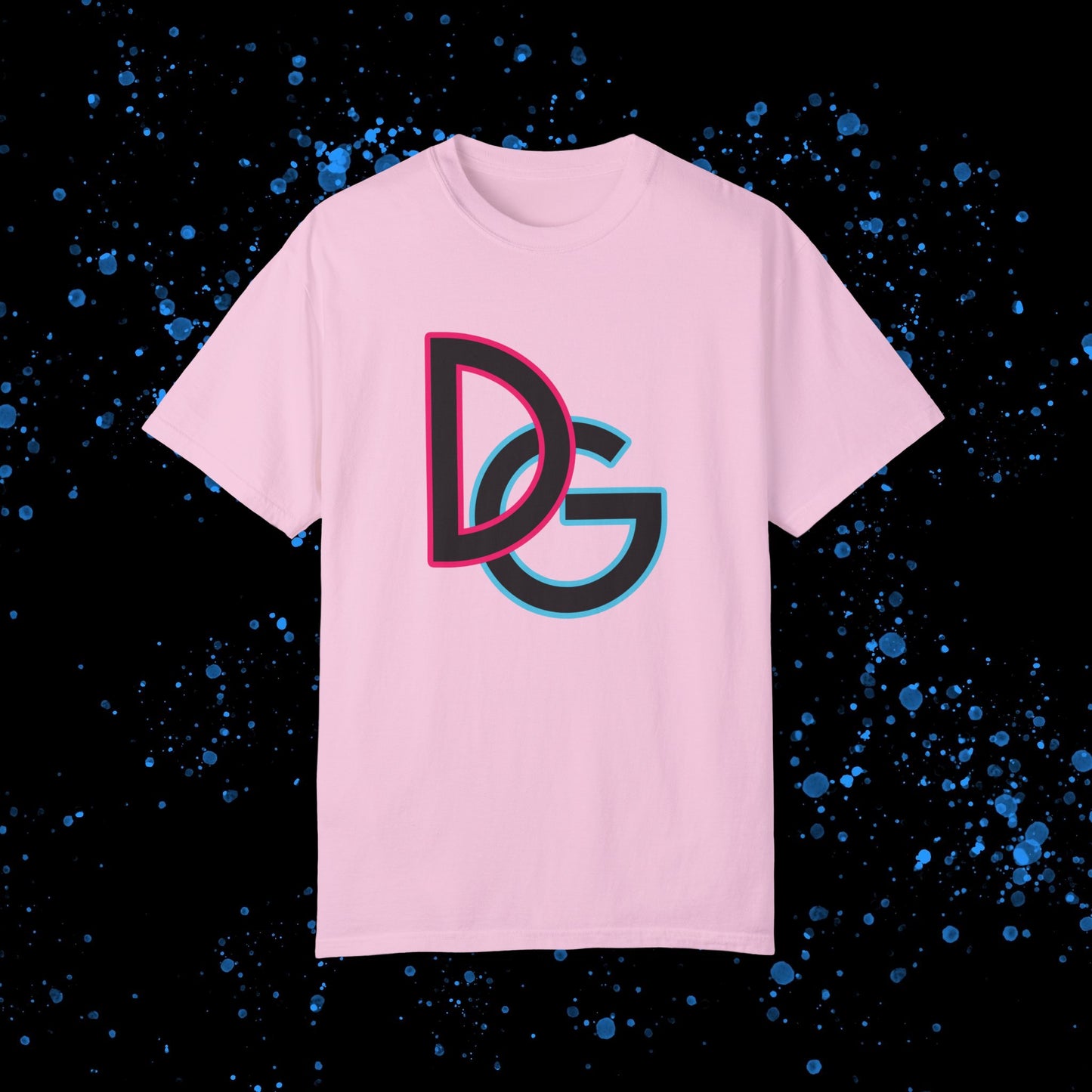 DG - T-shirt: Relaxed fit with DG logo with blue and pink border in front and DolciGucce writing on the back