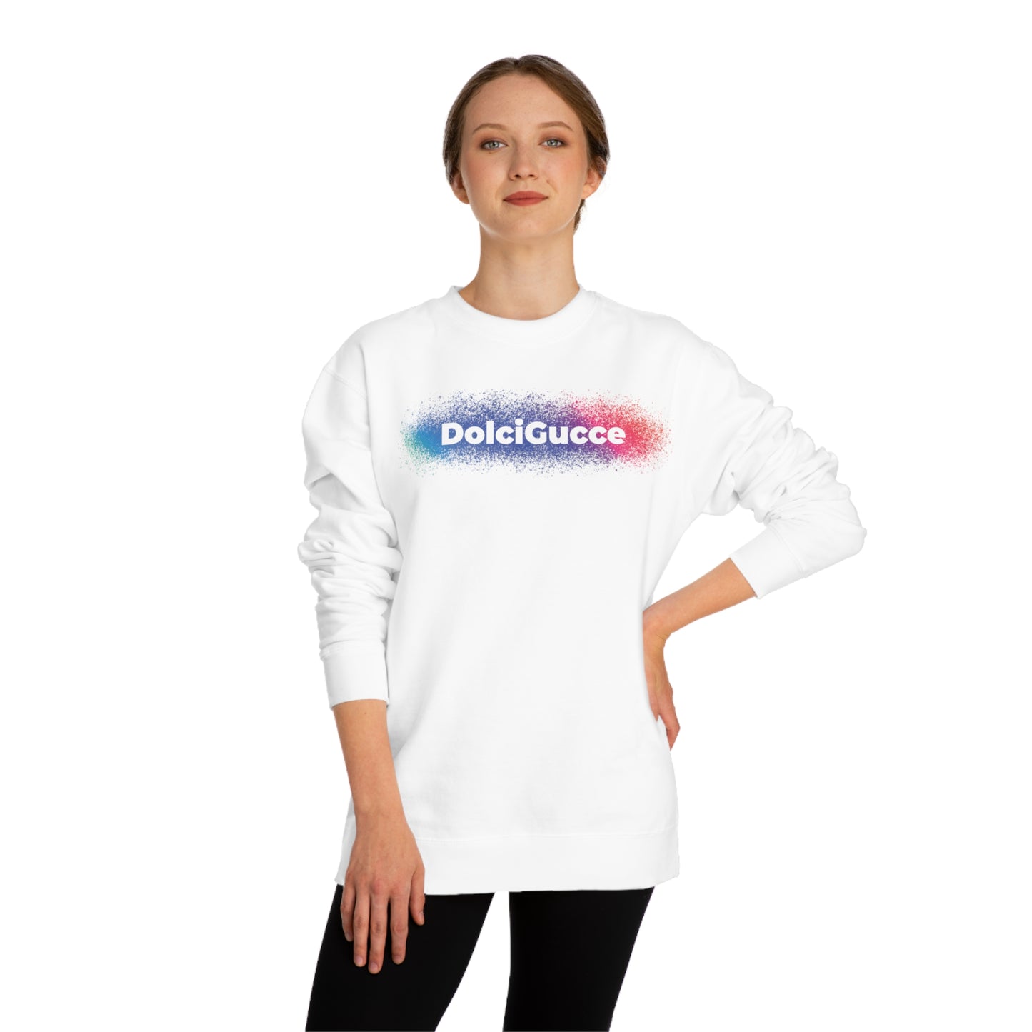 DG - Sweatshirt: Unisex Crew Neck Sweatshirt with red blue splash