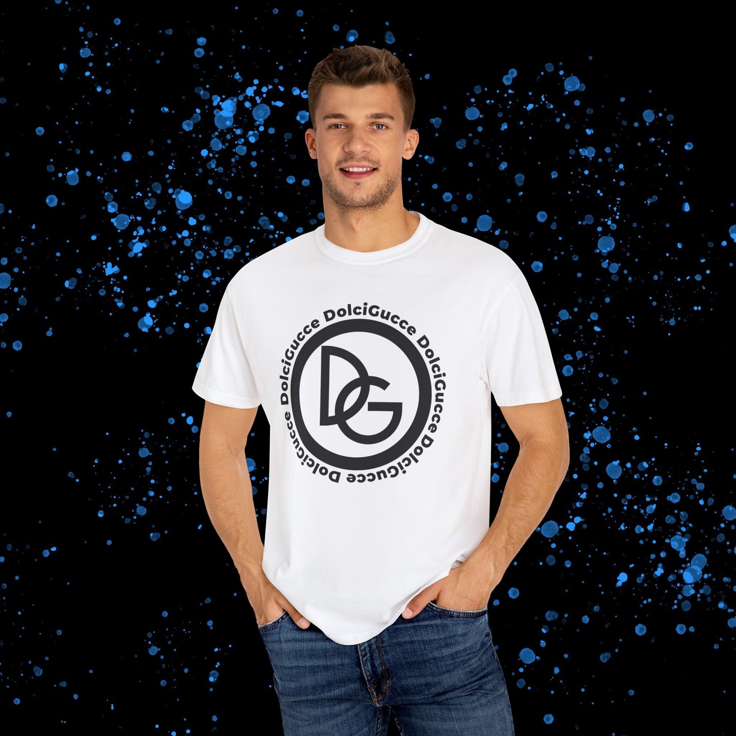 DG - T-shirt: Relaxed fit with DG logo in front and DolciGucce writing around a circle