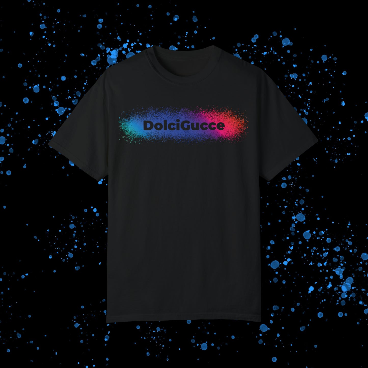 DG - T-shirt: Relaxed fit splash of blue and red