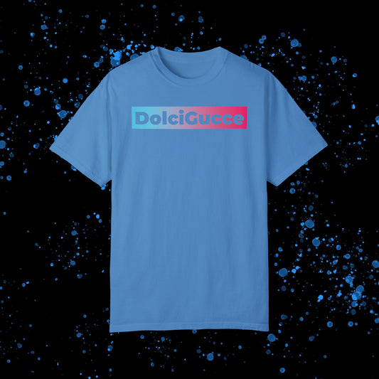 DG - T-shirt: Relaxed fit with DolciGucce blue pink gradient box