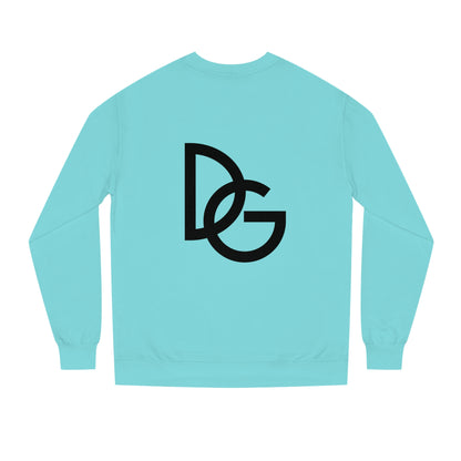 DG - Sweatshirt: Unisex Crew Neck Sweatshirt with gradient writing in front