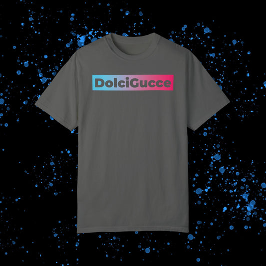 DG - T-shirt: Relaxed fit with DolciGucce blue pink gradient box