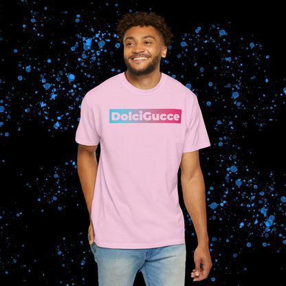 DG - T-shirt: Relaxed fit with DolciGucce blue pink gradient box