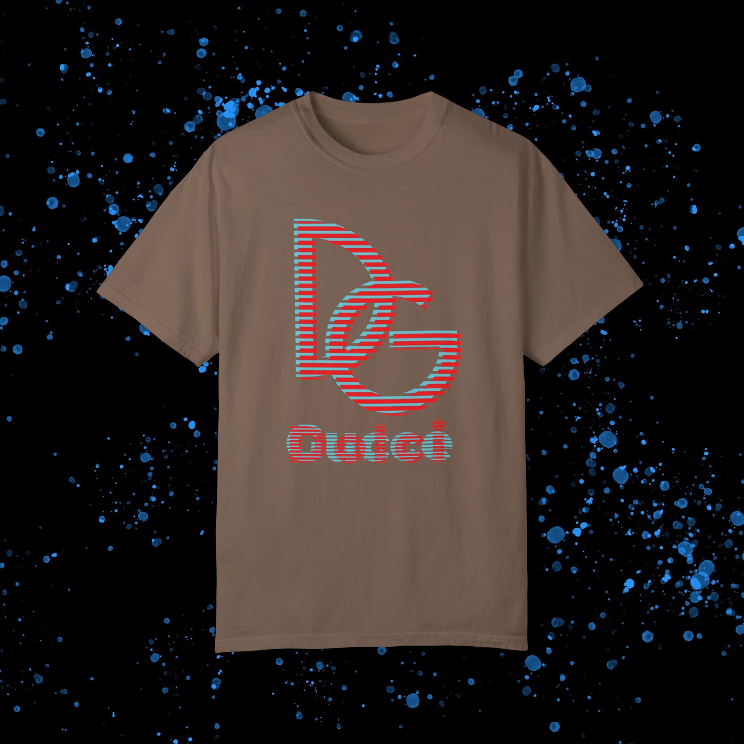 DG - T-shirt: Relaxed fit with blue-red illusion like logos