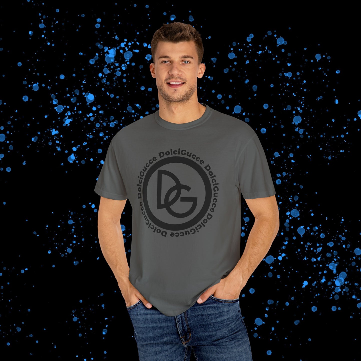 DG - T-shirt: Relaxed fit with DG logo in front and DolciGucce writing around a circle