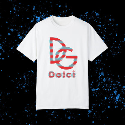 DG - T-shirt: Relaxed fit with blue-red illusion like logos