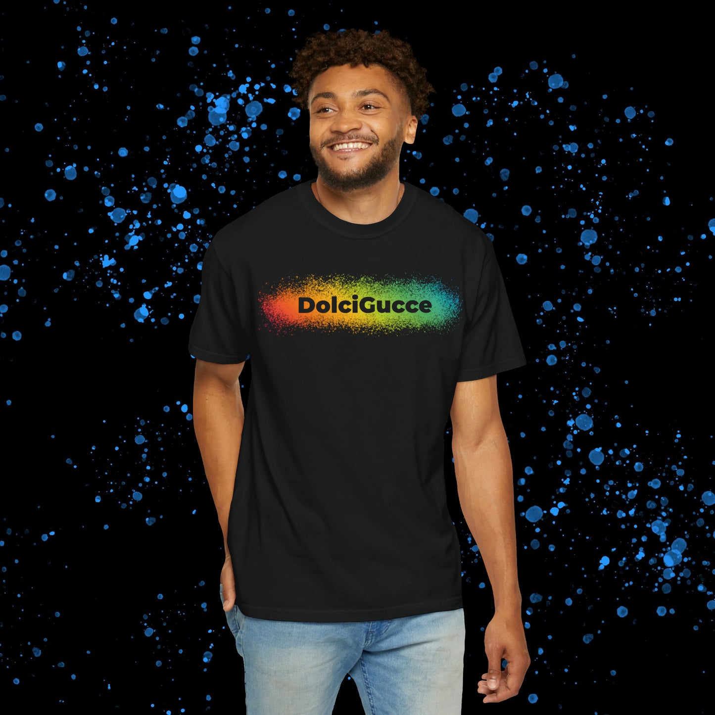 DG - T-shirt: Relaxed fit with rainbow splash