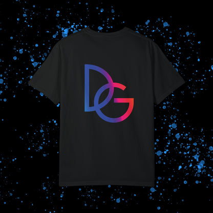 DG - T-shirt: Relaxed fit splash of blue and red