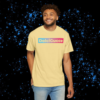 DG - T-shirt: Relaxed fit with DolciGucce blue pink gradient box