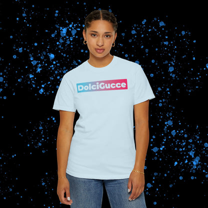 DG - T-shirt: Relaxed fit with DolciGucce blue pink gradient box