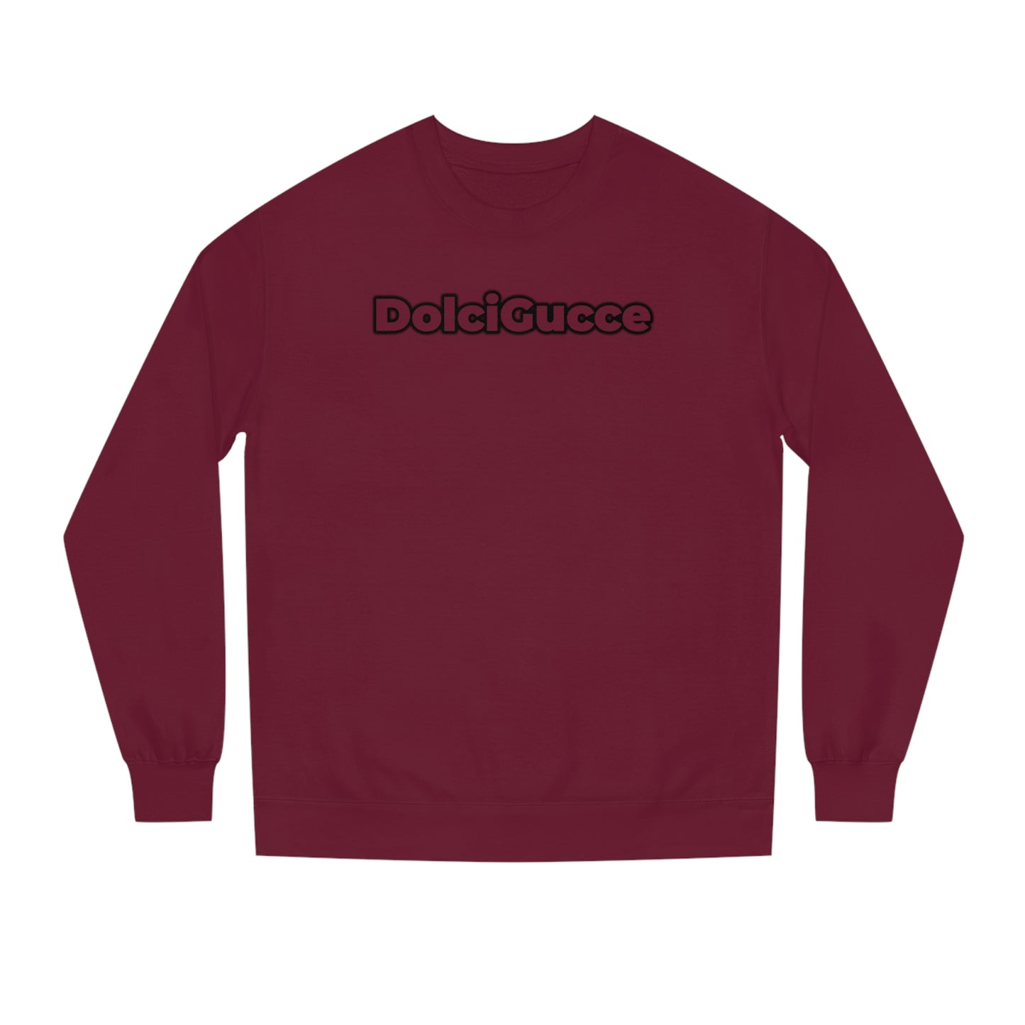 DG - Sweatshirt: Unisex Crew Neck Sweatshirt with gradient writing in front