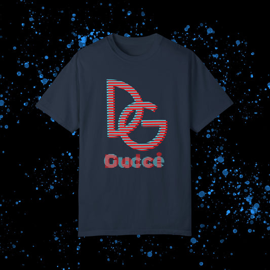 DG - T-shirt: Relaxed fit with blue-red illusion like logos