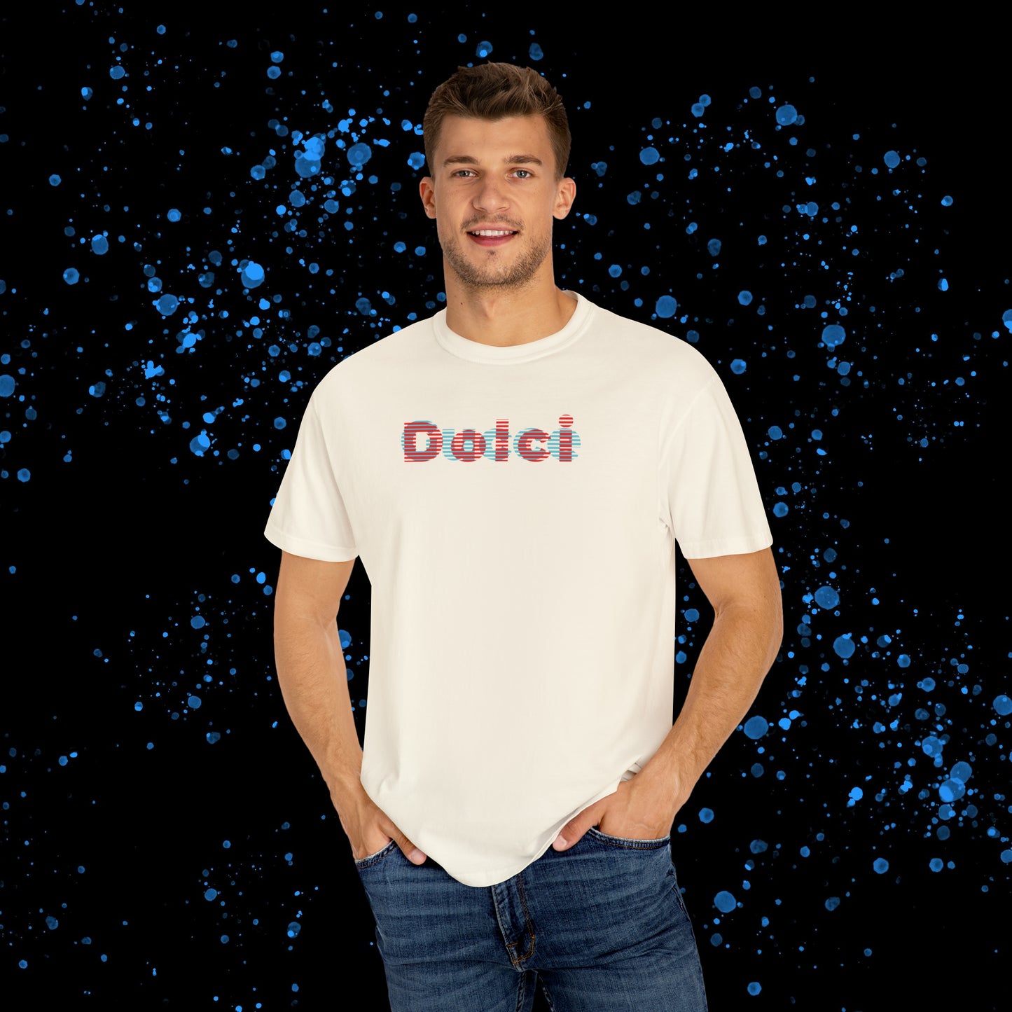 DG - T-shirt: Relaxed fit with blue-red illusion like logo