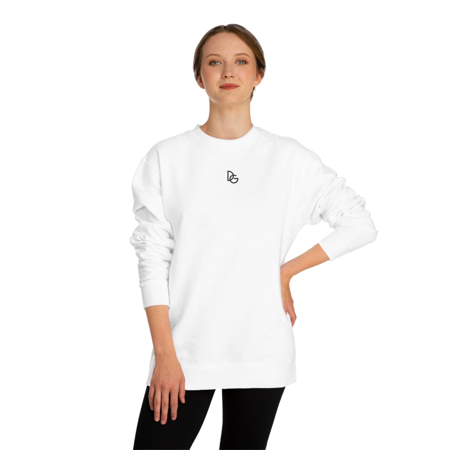 DG - Sweatshirt: Unisex Crew Neck Sweatshirt with DG in front