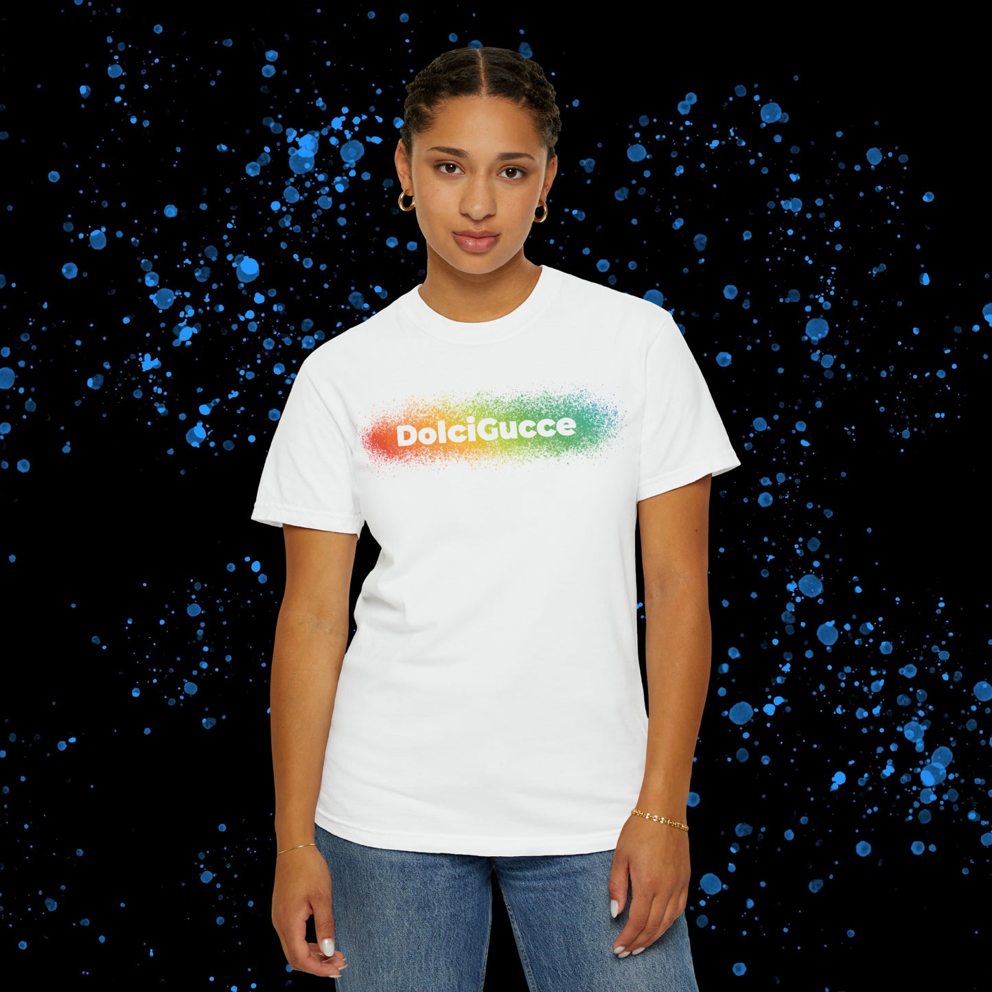 DG - T-shirt: Relaxed fit with rainbow splash