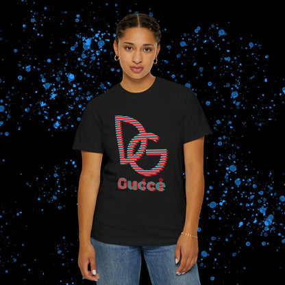 DG - T-shirt: Relaxed fit with blue-red illusion like logos